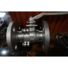 Manufacturer 2 PC Flanged Floating Ball Valve with Blow-out Proof Stem